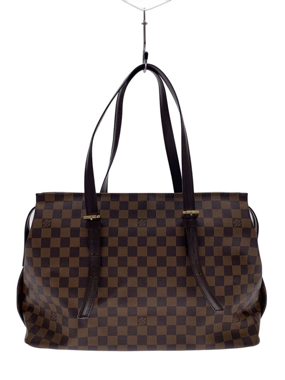 LOUIS VUITTON Chelsea Bag Damier Ebene Brown